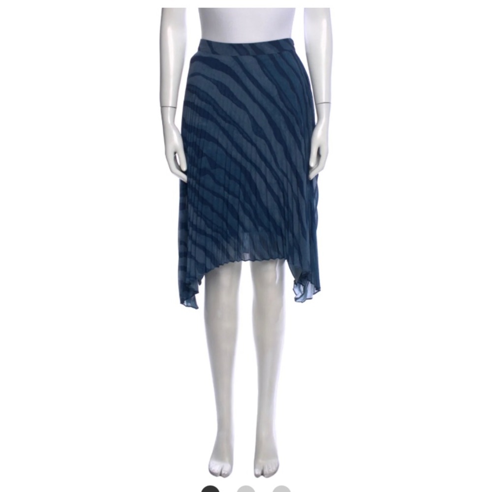 Halston Plated Knee-Length Skirt